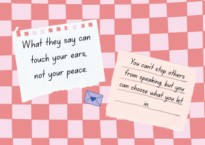 Someone's words affect you